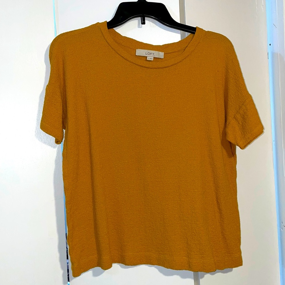 LOFT mustard yellow top